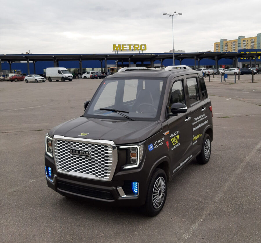 Найдешевший український електромобіль Vilkon Electric Vehicles Lulida помітили на дорогах країни