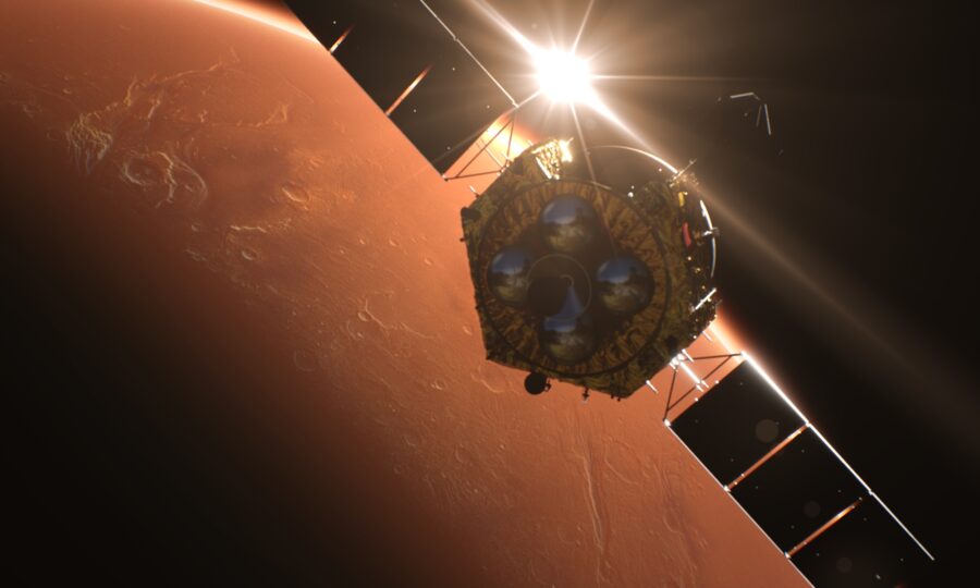 Китайський орбітальний зонд зробив селфі на тлі Марса