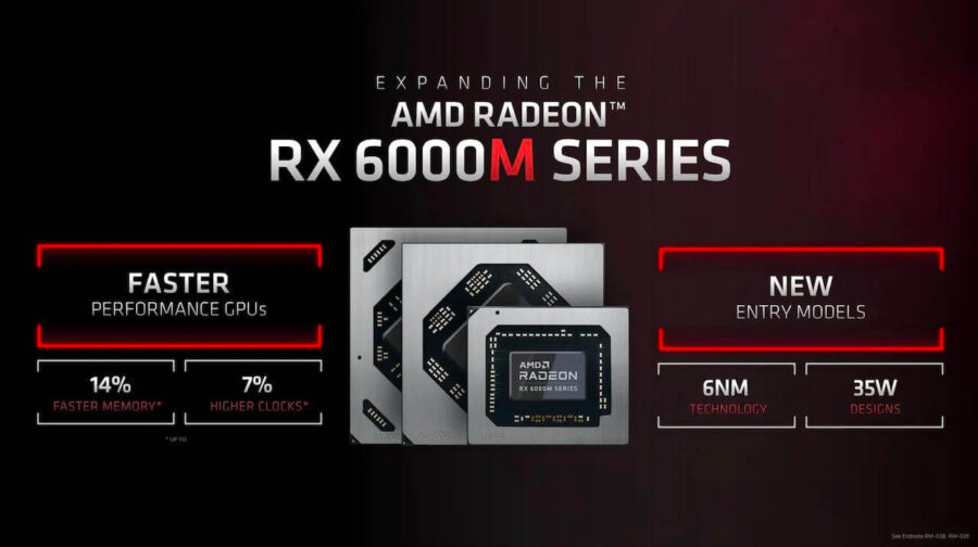AMD представила графічні процесори серії Radeon 6000S для тонких та легких ігрових ноутбуків