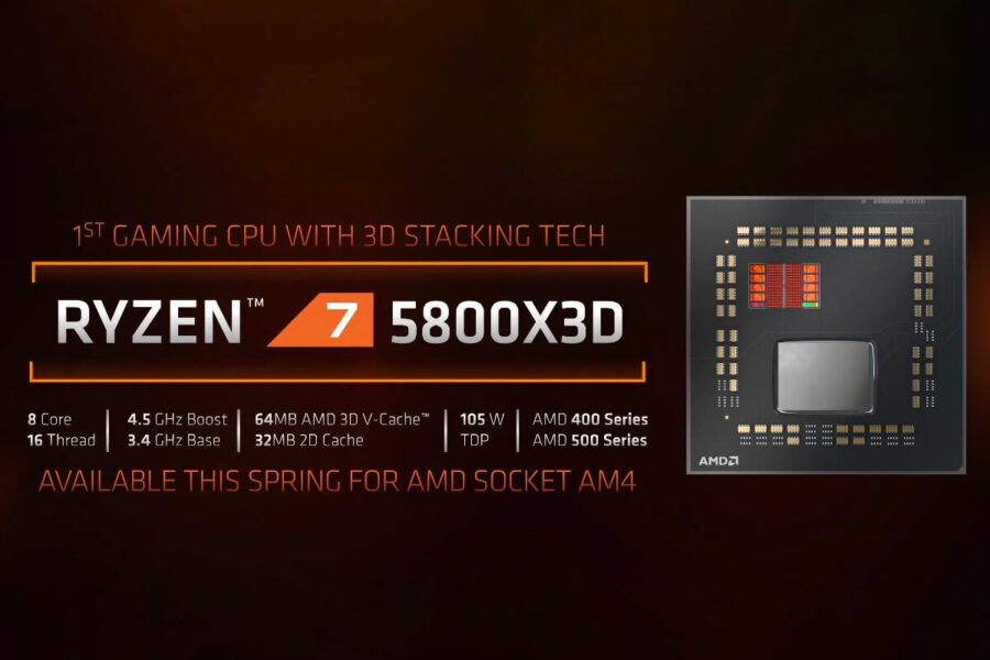 AMD анонсувала свій перший процесор Ryzen з 3D V-Cache