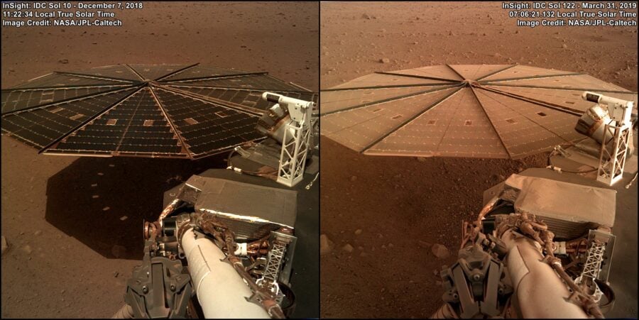 Станція InSight пережила потужну пилову бурю на Марсі