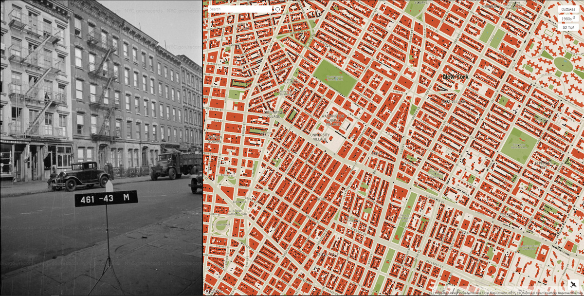 Інтернет-мозаїка / Веб-календар. Нью-Йорк Street View у 1940 та 1980 рр.