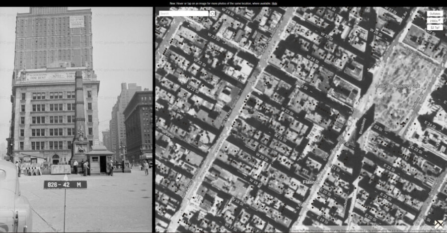 Інтернет-мозаїка / Веб-календар. Нью-Йорк Street View у 1940 та 1980 рр.