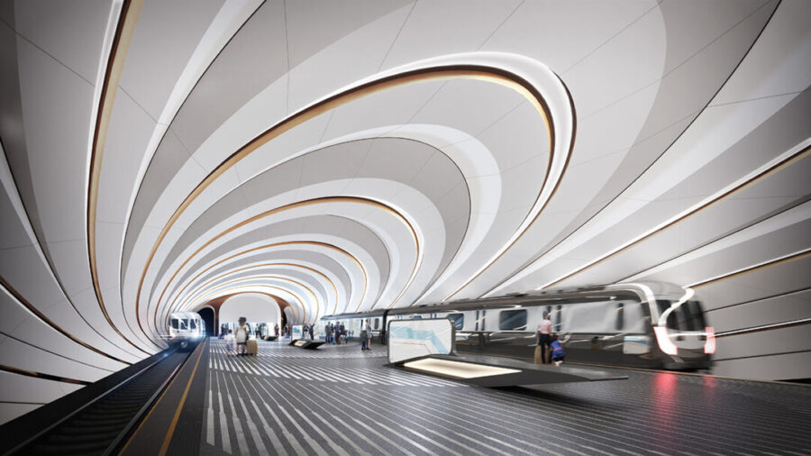 З’явилися нові зображення станцій метро у Дніпрі, які розробляє легендарне Архітектурне бюро Захи Хадід