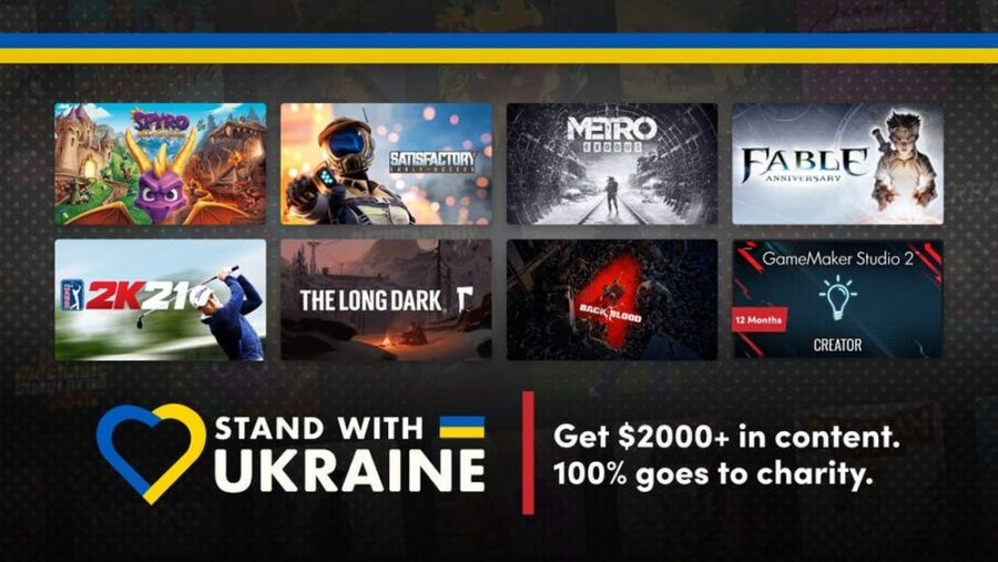 Stand With Ukraine – великий ігровий бандл від Humble Bundle, усі кошти з продажу якого підуть на допомогу Україні