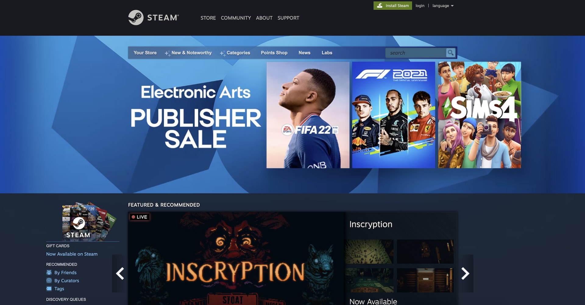 Steam Publisher: Electronic Arts