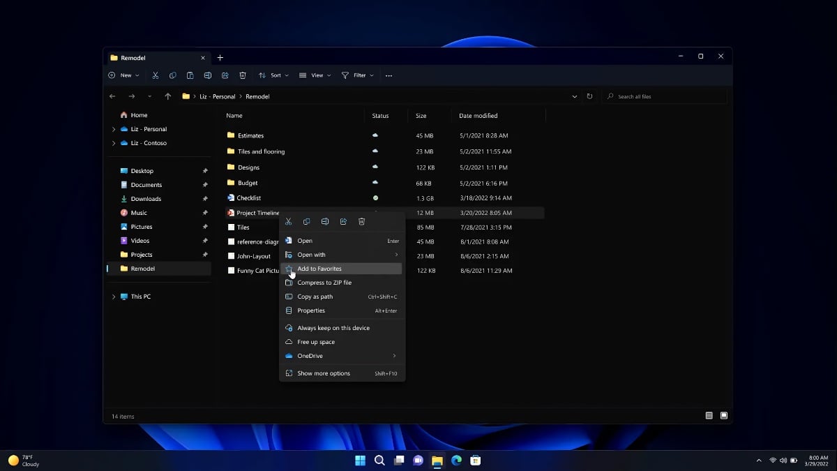 Updated Windows 11 File Explorer gets tabs, favorites and a new homepage