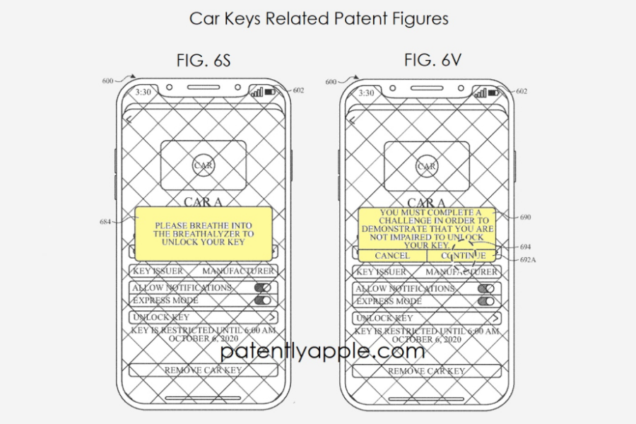 Apple запатентувала функцію алкотестера для технології Car Key