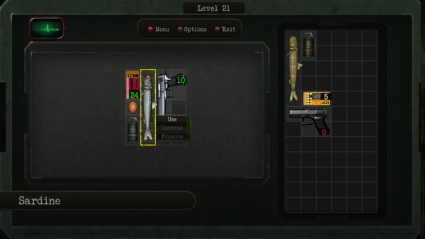 Save Room - Tetris, in which packing of stocks and weapons turned into a video game