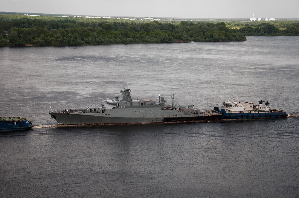 The Russian ship of the Buyan-M project, damaged by the Armed Forces, was spotted on the Volga