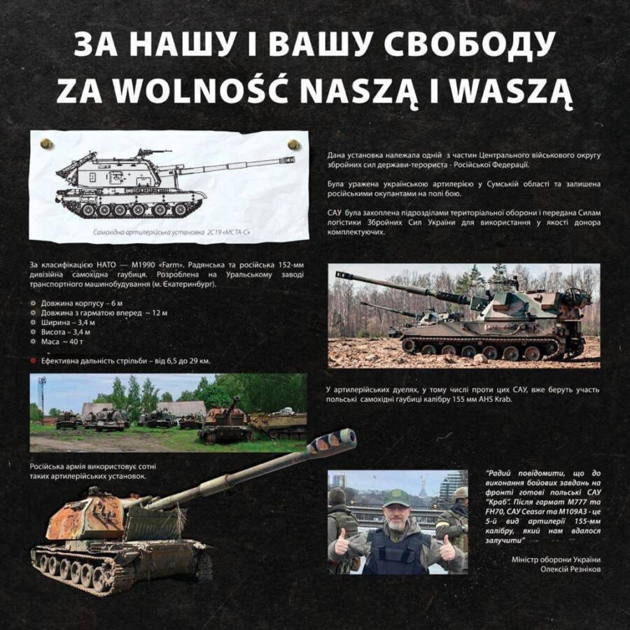 Today the destroyed Russian military equipment will be shown in Warsaw