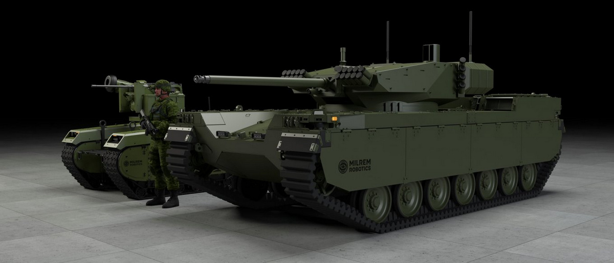 Type-X Robotic Combat Vehicle - unmanned light tank from the Estonian Milrem  Robotics •