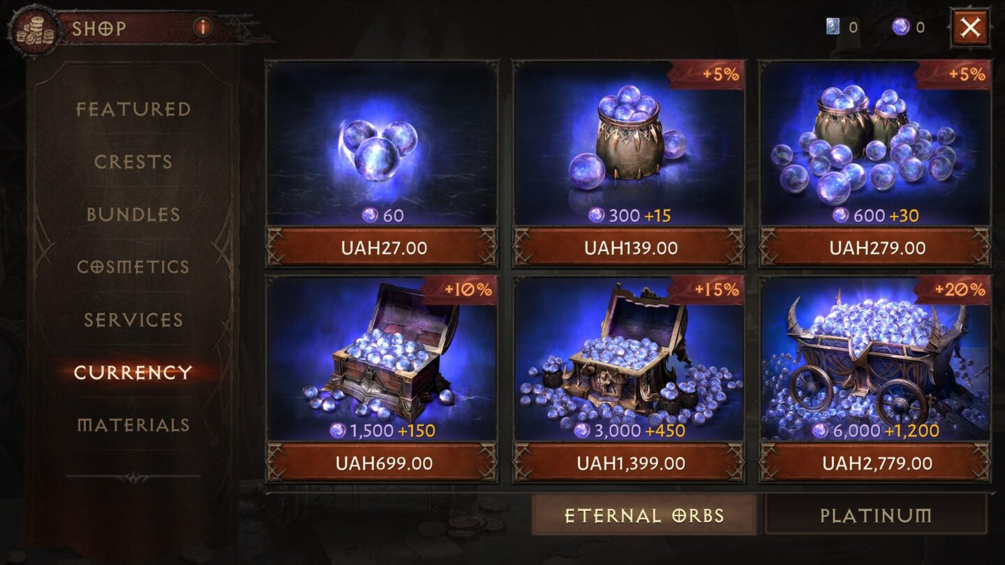 Maximum upgrade in Diablo Immortal will cost $110,000