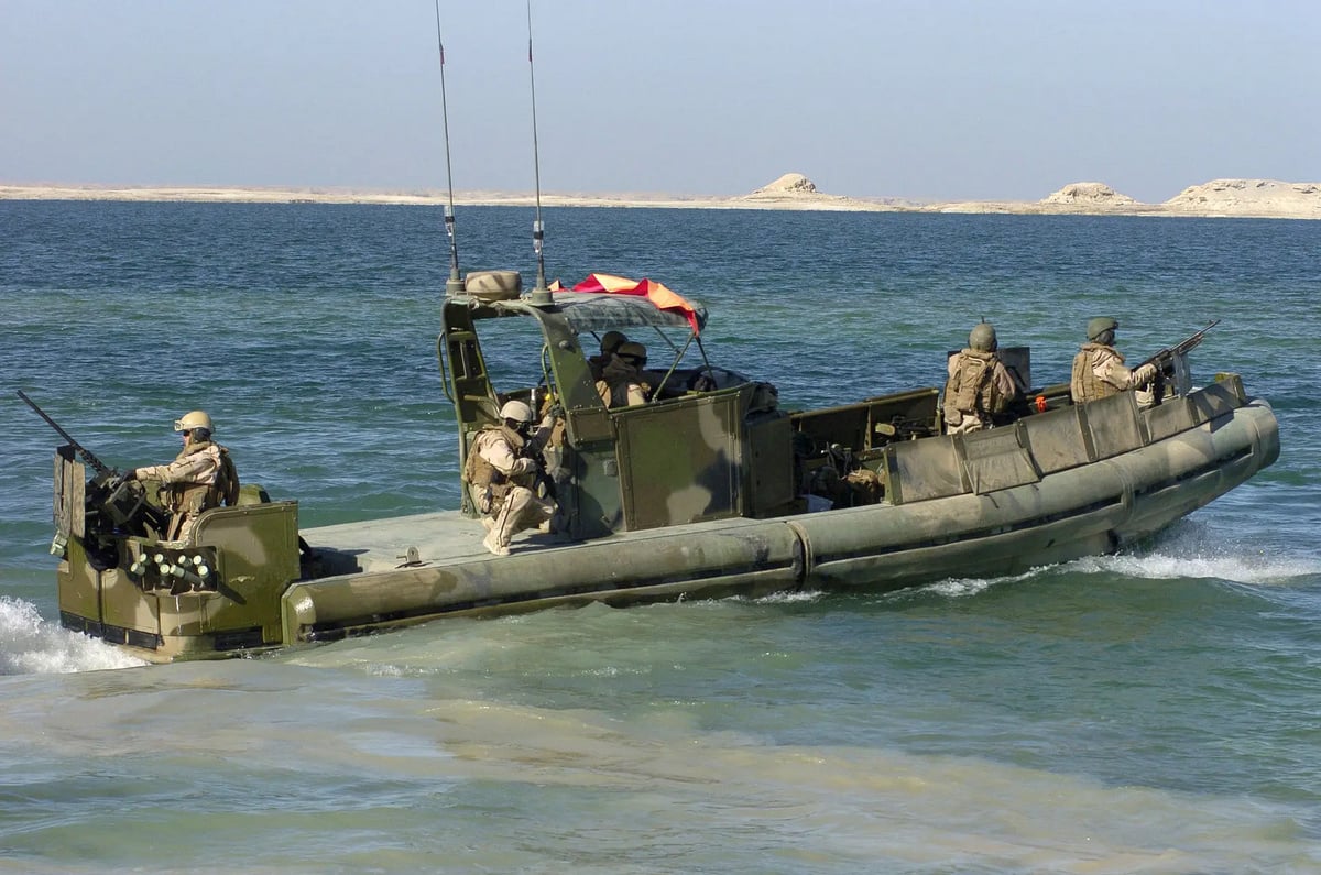 Patrol river boats provided by the United States to Ukraine