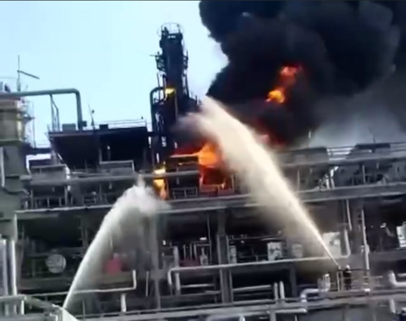 An unusual kamikaze drone struck a refinery in Russia