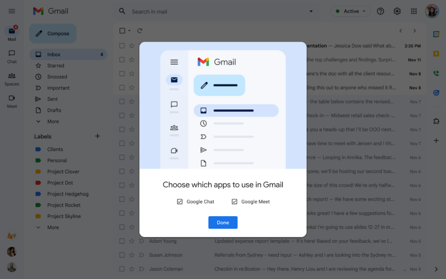 The new Gmail interface will automatically appear for more users