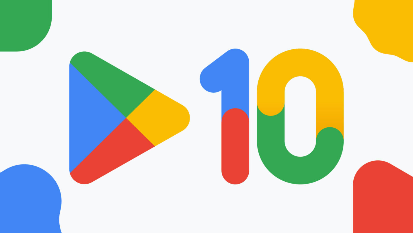 До десятиріччя Google Play магазин змінив логотип та відповідно примножує бонуси (не в Україні)