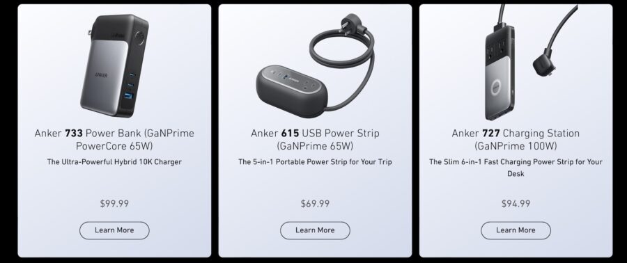 Anker has updated its line of GaN chargers - GaNPrime