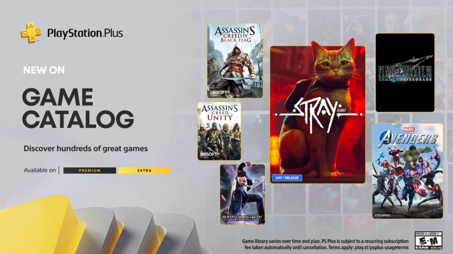 PS Plus Extra and Premium will additionally receive Stray, Final Fantasy VII Remake Intergrade and more