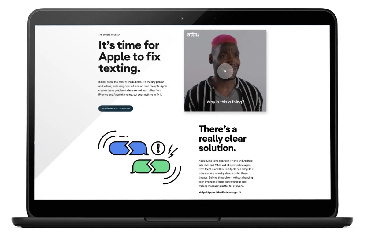Google begins pressuring Apple with "Get the Message" campaign to implement RCS on the iPhone