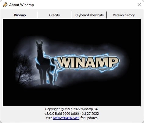 A new version of the Winamp music player has been released