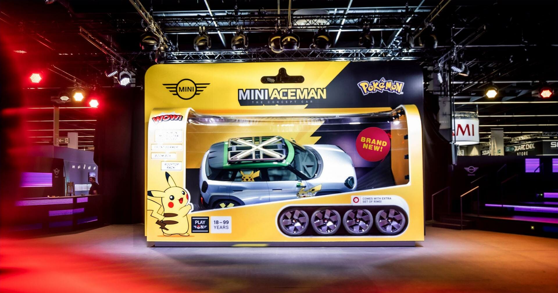 MINI and Pokemon showed a concept car with a built-in projector to which you can connect a game console