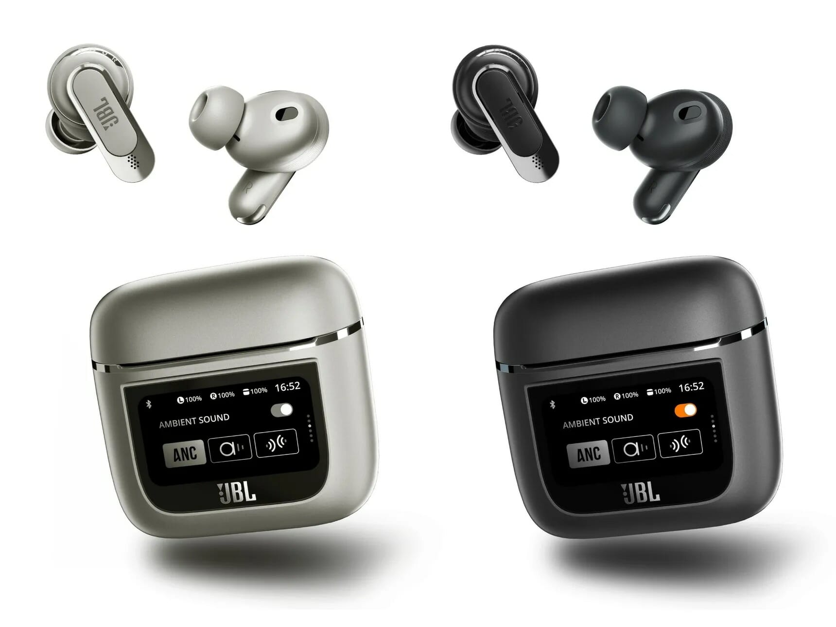 JBL презентували нові TWS-навушники з сенсорним дисплеєм на кейсі