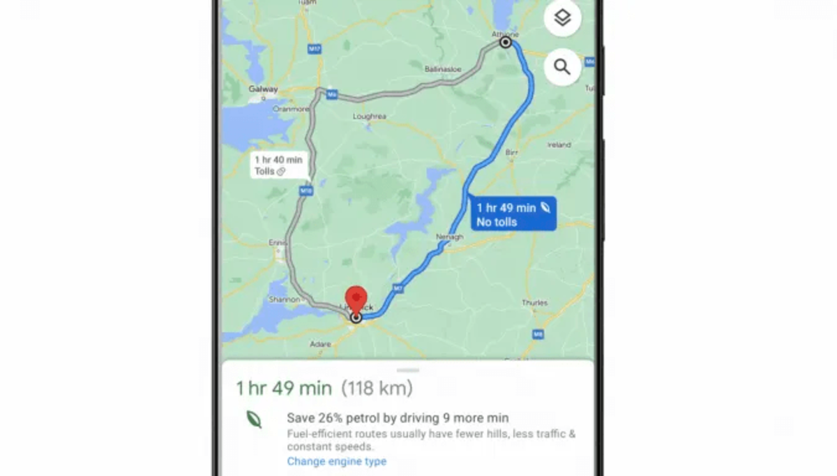 Google Maps ecological routes will appear in almost 40 European countries