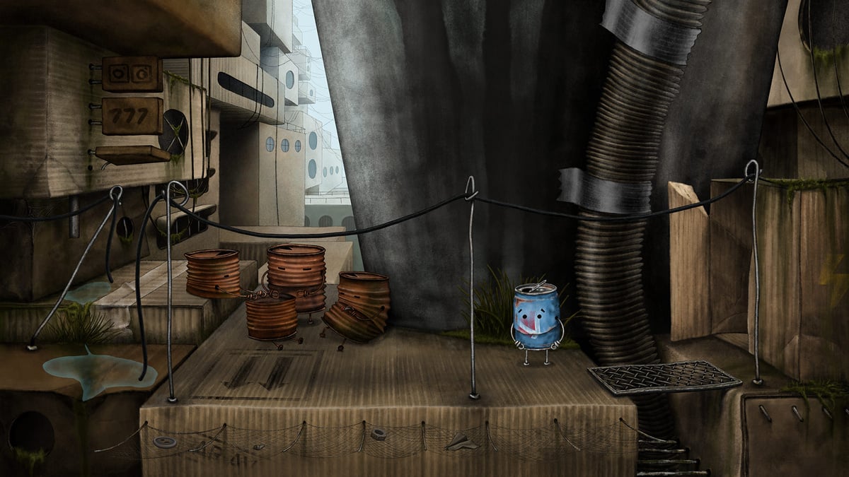 Boxville is a cute Ukrainian game about old cans and boxes