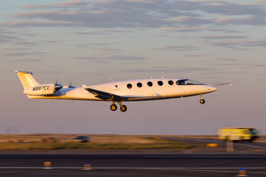 The electric plane Eviation Alice made its first flight