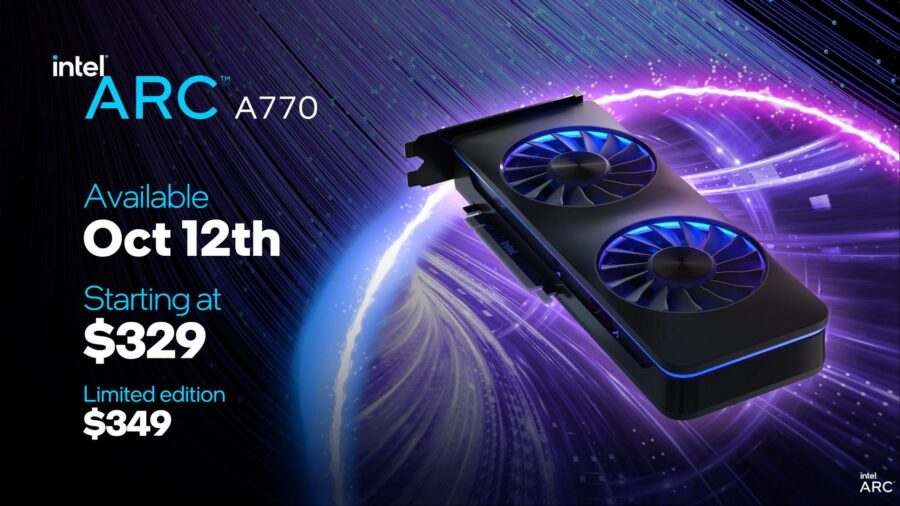 Intel ARC A750 video cards will cost from $289