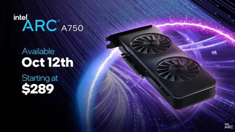 Intel ARC A750 video cards will cost from $289