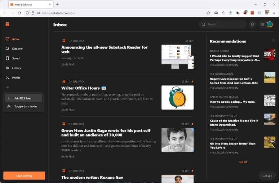 Substack Reader — новий RSS-агрегатор для тих, хто сумує за Google Reader