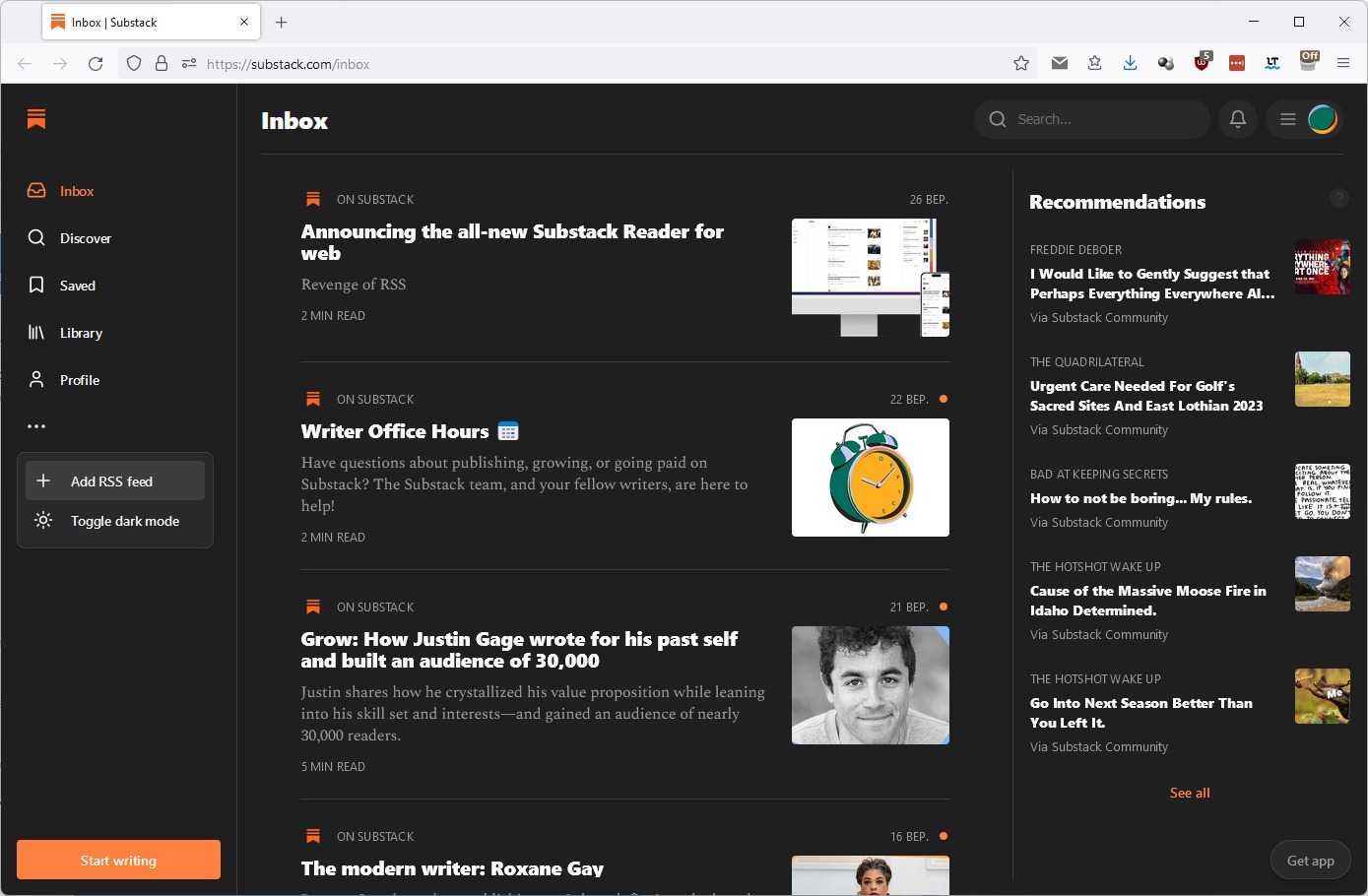 Substack Reader — новий RSS-агрегатор для тих, хто сумує за Google Reader