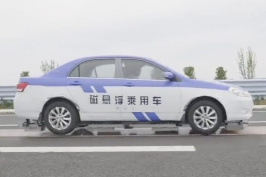 Chinese researchers made car glide 35mm above ground in maglev test