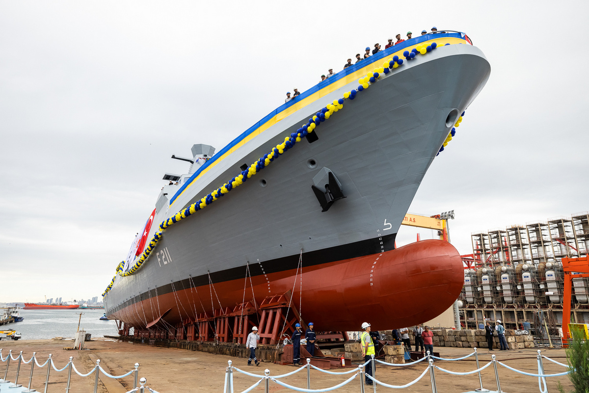 Turkey launches Ukrainian Navy's Hetman Ivan Mazepa corvette