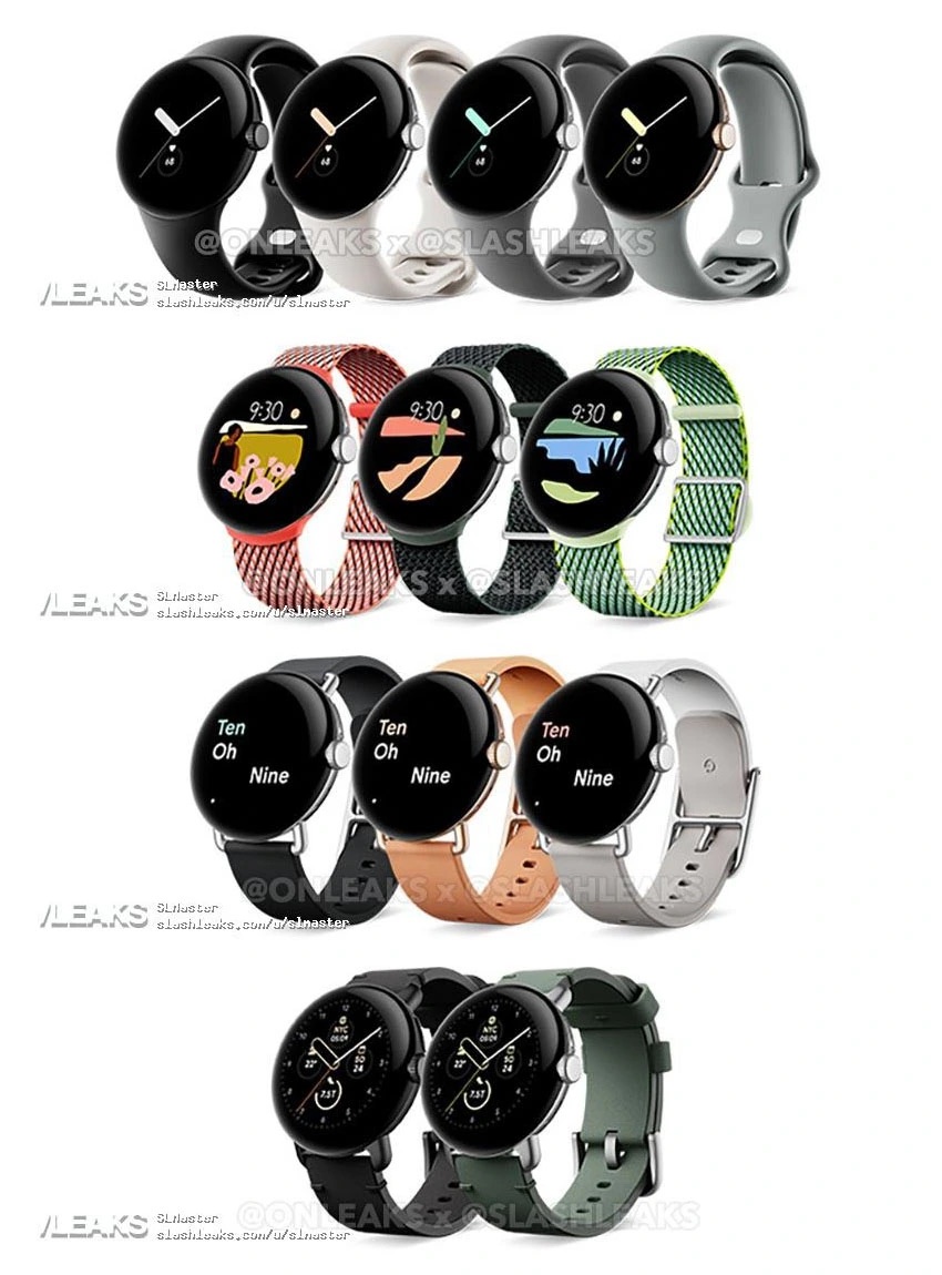 Нові зображення Pixel Watch показують дизайн ремінців, циферблатів та інтеграцію з Fitbit