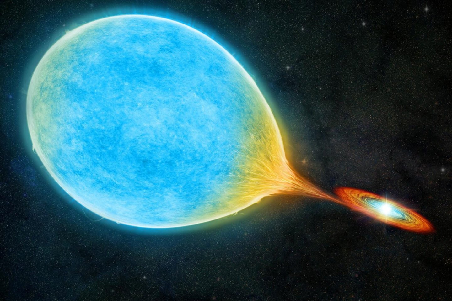 Cosmic relationship: a star ate its spouse