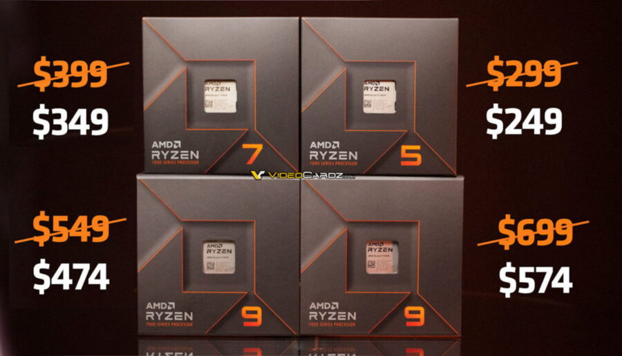 AMD Ryzen 7000 значно подешевшали в офіційному інтернет-магазині