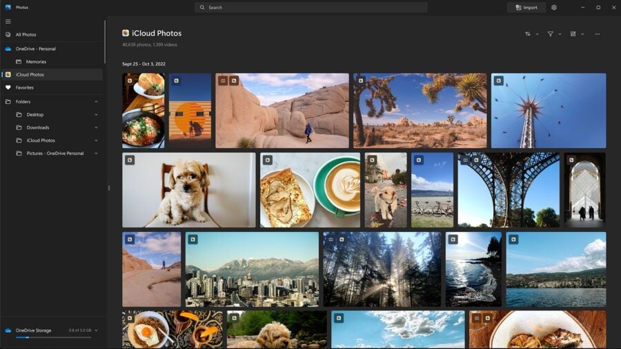 Photos from iCloud are integrated into Windows 11
