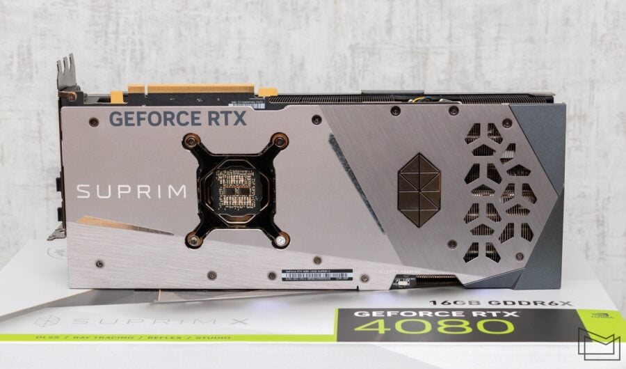 MSI GeForce RTX 4080 16GB SUPRIM X backplate