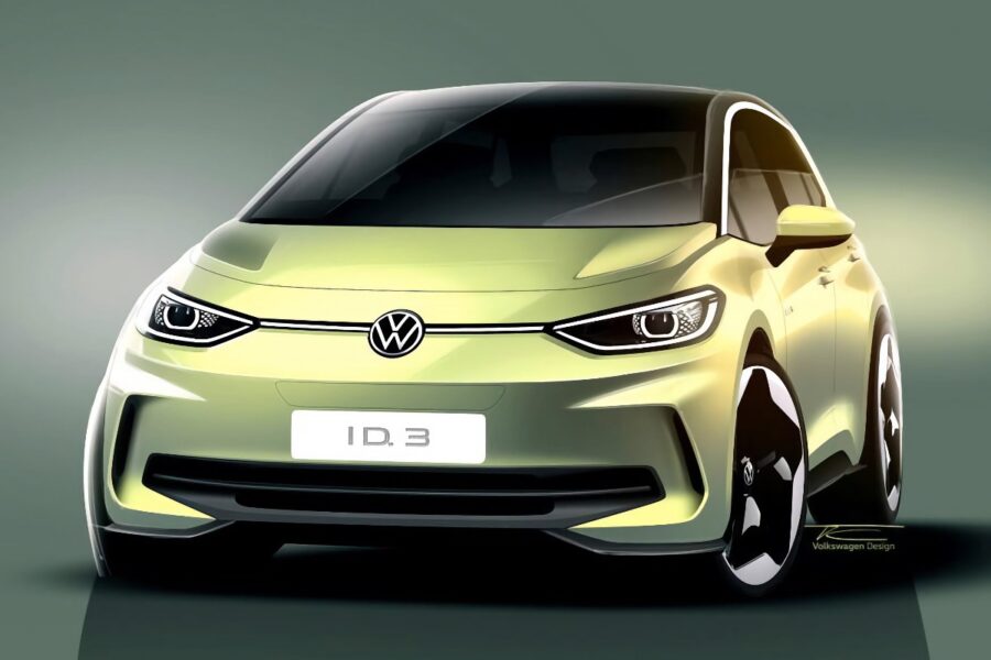 Volkswagen показав тизер другого покоління електромобіля ID.3