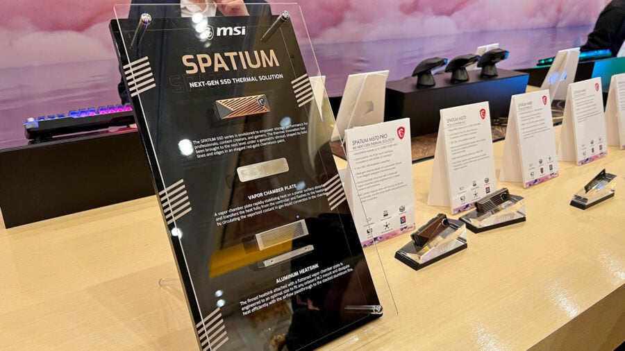 MSI Spatium M570 Pro hard drives: transfers up to 12 GB/s and a radiator with an evaporation chamber