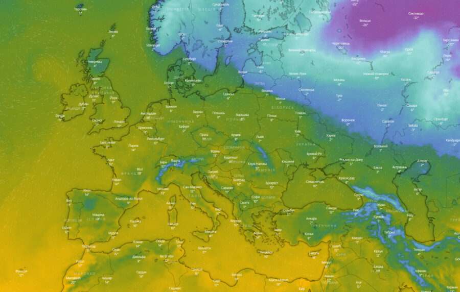 The warmest winter in Europe. Thousands of temperature records were broken