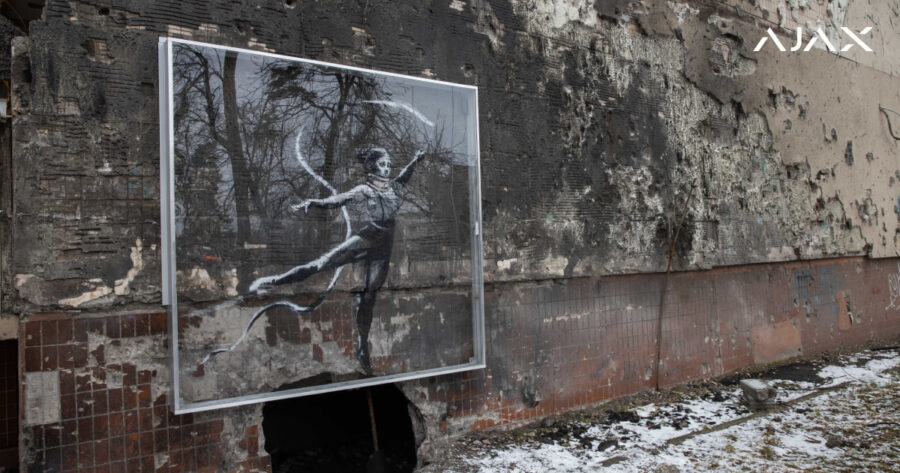Ajax Systems figured out how to protect Banksy's works in the destroyed towns of the Kyiv region