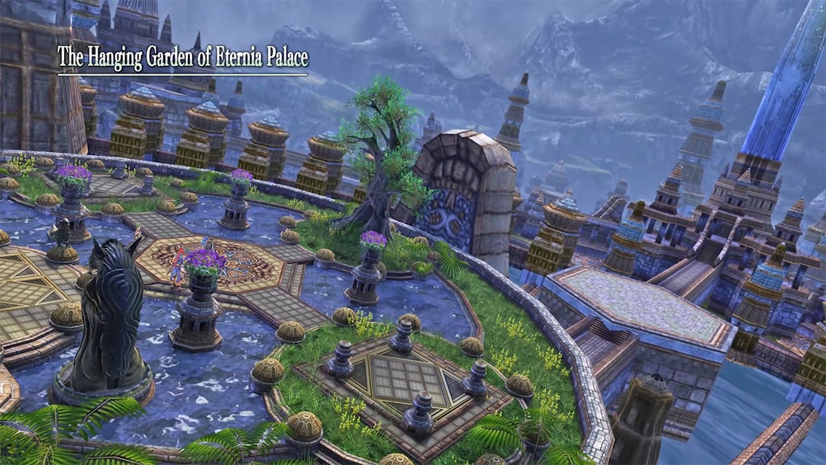 The hanging garden of Eternia Palace in Ys 8.