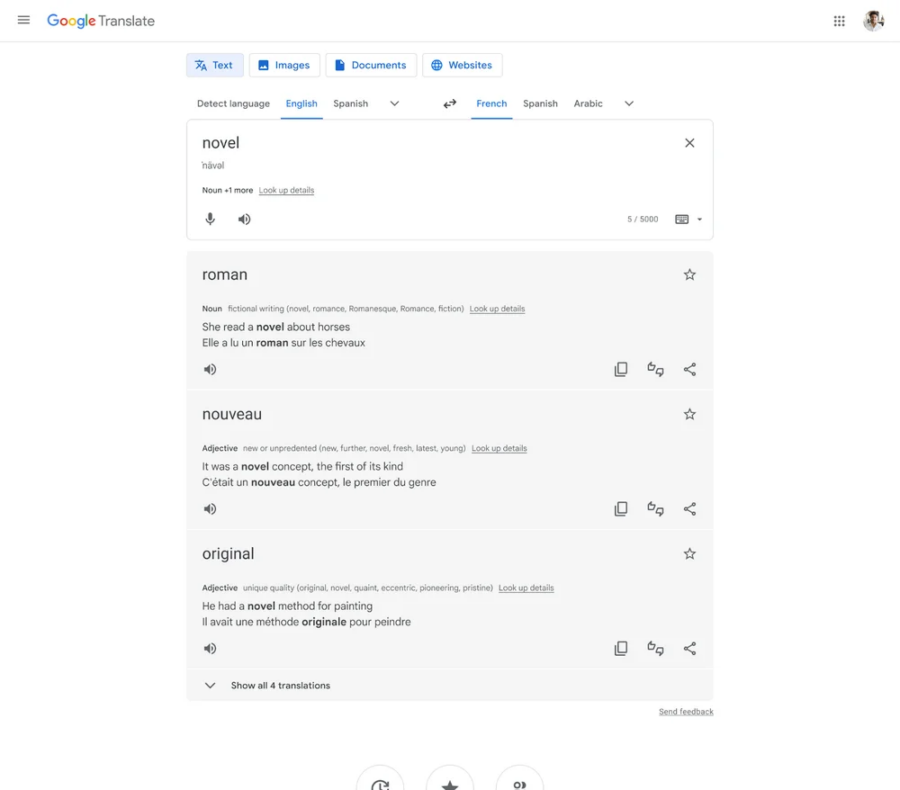Google Translate will offer better translations for words with multiple meanings