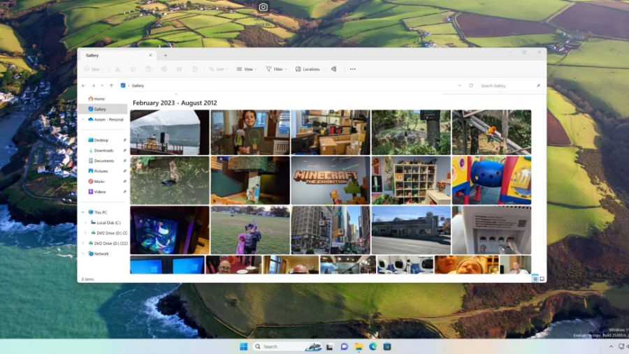 In the beta version of Windows 11, an experimental explorer and a new gallery appeared