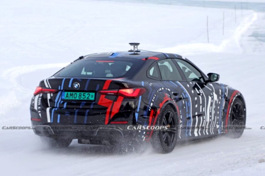 BMW is testing the BMW i4 M prototype with four electric motors
