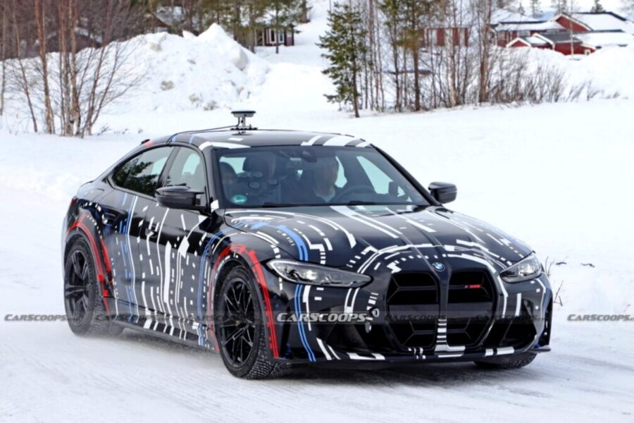 BMW is testing the BMW i4 M prototype with four electric motors